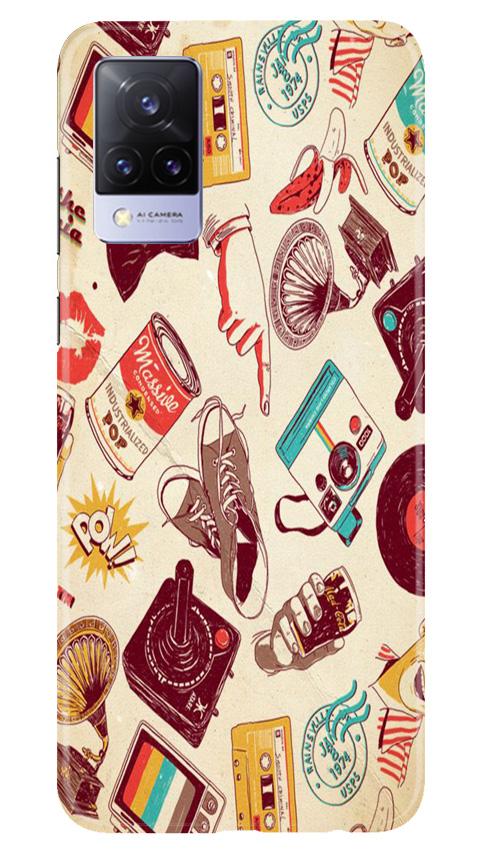 Vintage Mobile Back Case for Vivo V21 5G (Design - 35) Vintage Case for Vivo V21 5G