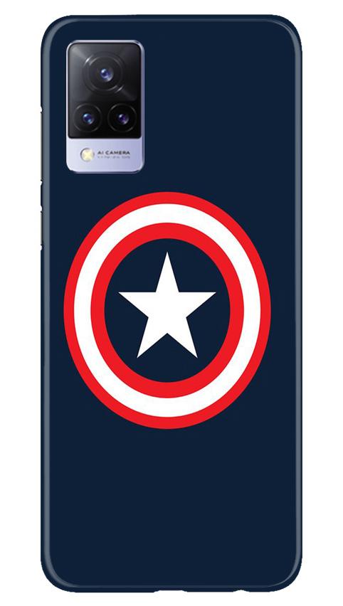 Captain America Mobile Back Case for Vivo V21 5G (Design - 42) Captain America Case for Vivo V21 5G