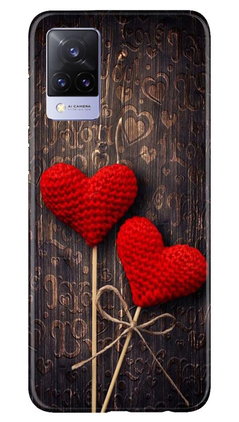 Red Hearts Mobile Back Case for Vivo V21 5G (Design - 80) Red Hearts Case for Vivo V21 5G