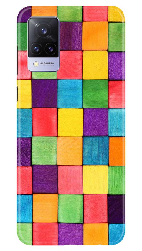 Colorful Square Mobile Back Case for Vivo V21 5G (Design - 218) Colorful Square Case for Vivo V21 5G (Design No. 218)