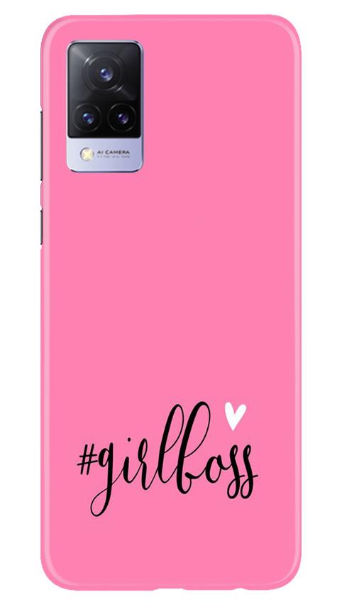 Girl Boss Pink Mobile Back Case for Vivo V21 5G (Design - 269) Girl Boss Pink Case for Vivo V21 5G (Design No. 269)