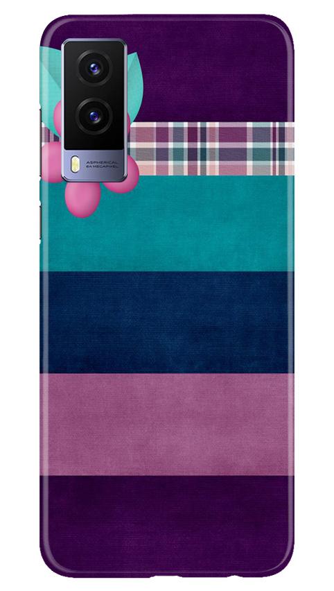 Purple Blue Mobile Back Case for Vivo V21e 5G (Design - 37) Purple Blue Case for Vivo V21e 5G
