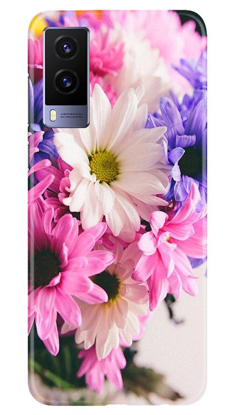 Coloful Daisy Mobile Back Case for Vivo V21e 5G (Design - 73) Coloful Daisy Case for Vivo V21e 5G