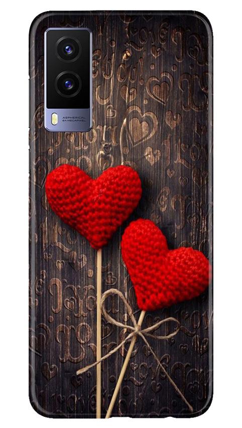 Red Hearts Mobile Back Case for Vivo V21e 5G (Design - 80) Red Hearts Case for Vivo V21e 5G