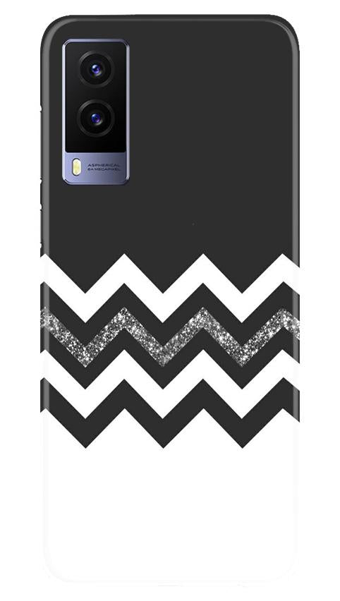 Black white Pattern2Mobile Back Case for Vivo V21e 5G (Design - 83) Black white Pattern2Case for Vivo V21e 5G