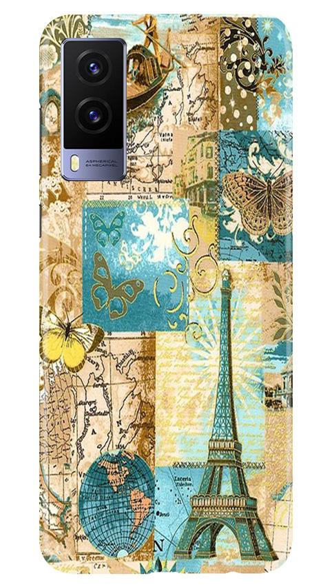 Travel Eiffel Tower Mobile Back Case for Vivo V21e 5G (Design - 206) Travel Eiffel Tower Case for Vivo V21e 5G (Design No. 206)