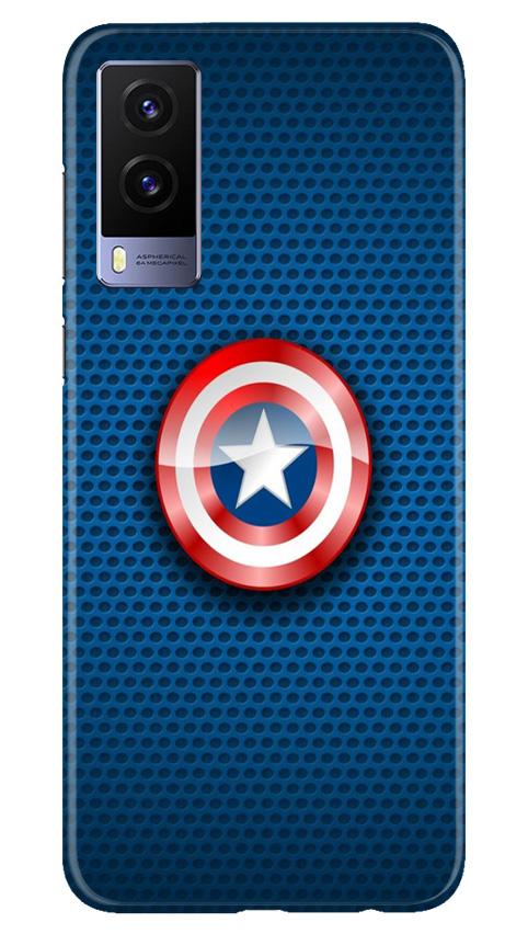 Captain America Shield Mobile Back Case for Vivo V21e 5G (Design - 253) Captain America Shield Case for Vivo V21e 5G (Design No. 253)