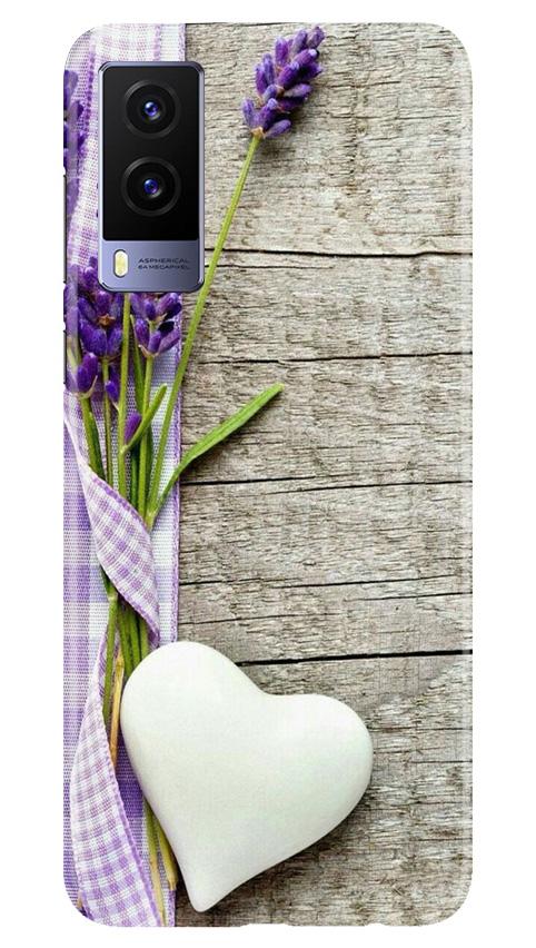 White Heart Mobile Back Case for Vivo V21e 5G (Design - 298) White Heart Case for Vivo V21e 5G (Design No. 298)