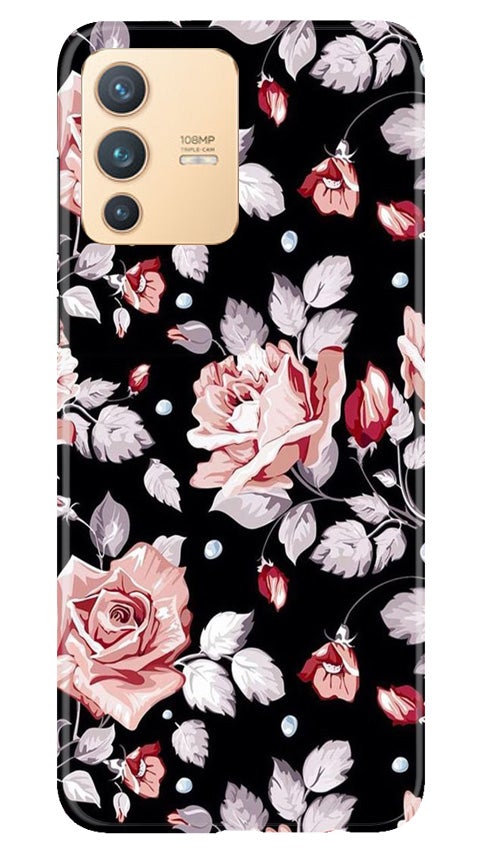 Pink rose Mobile Back Case for Vivo V23 5G (Design - 12) Pink rose Case for Vivo V23 5G