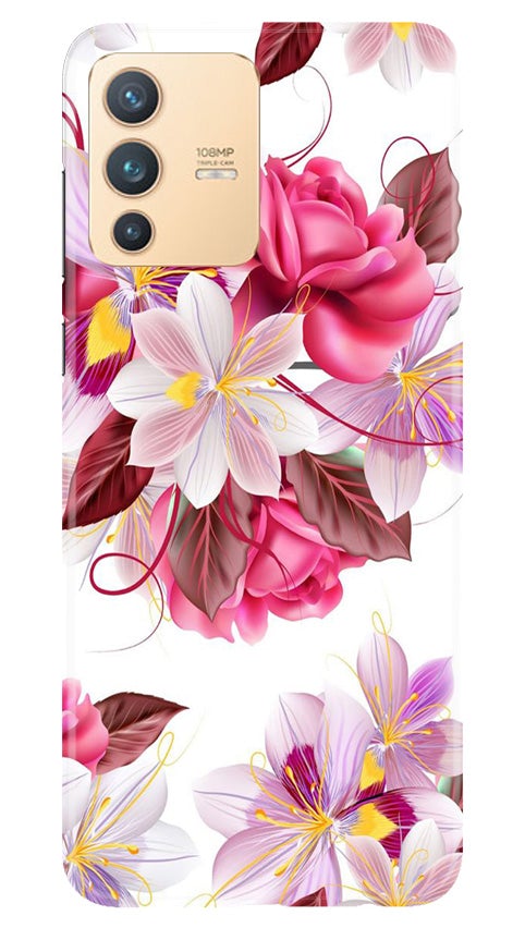 Beautiful flowers Mobile Back Case for Vivo V23 Pro (Design - 23) Beautiful flowers Case for Vivo V23 Pro