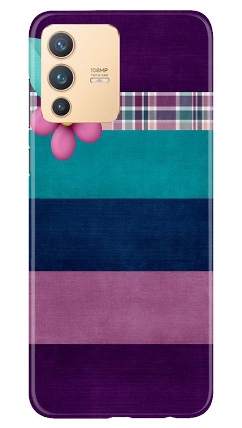 Purple Blue Mobile Back Case for Vivo V23 Pro (Design - 37) Purple Blue Case for Vivo V23 Pro