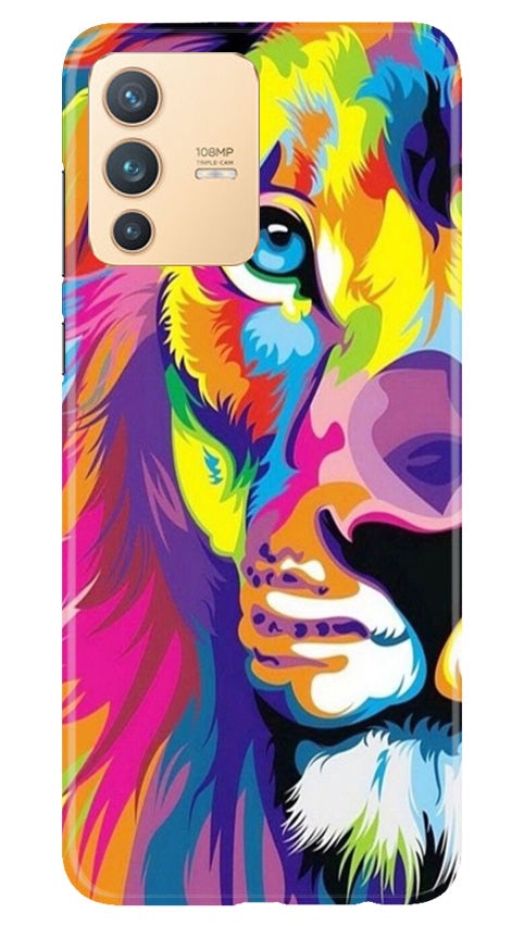 Colorful Lion Mobile Back Case for Vivo V23 5G (Design - 110) Colorful Lion Case for Vivo V23 5G (Design - 110)