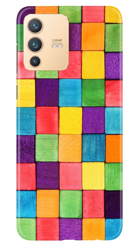 Colorful Square Mobile Back Case for Vivo V23 5G (Design - 218) Colorful Square Case for Vivo V23 5G (Design No. 218)