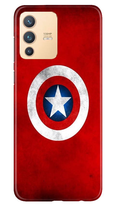 Captain America Mobile Back Case for Vivo V23 5G (Design - 249) Captain America Case for Vivo V23 5G (Design No. 249)