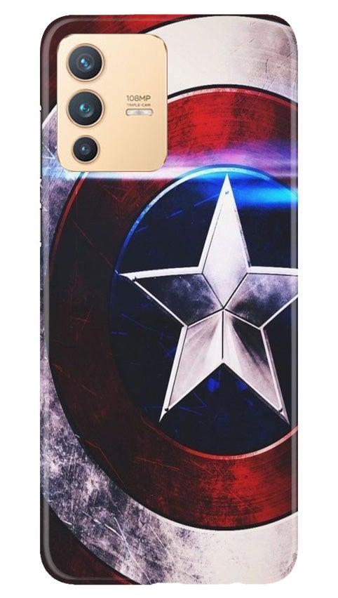 Captain America Shield Mobile Back Case for Vivo V23 5G (Design - 250) Captain America Shield Case for Vivo V23 5G (Design No. 250)