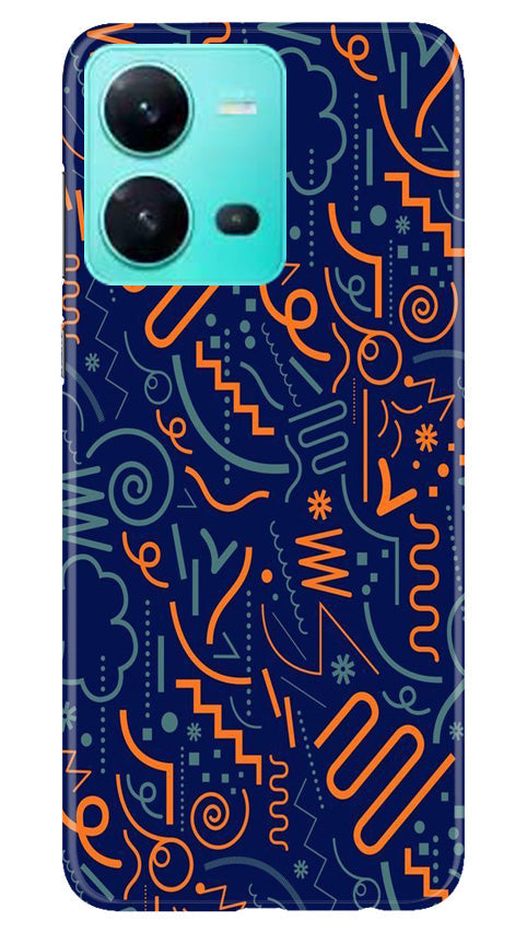 Line Art Baground Mobile Back Case for Vivo V25 5G (Design - 26) Line Art Baground Case for Vivo V25 5G