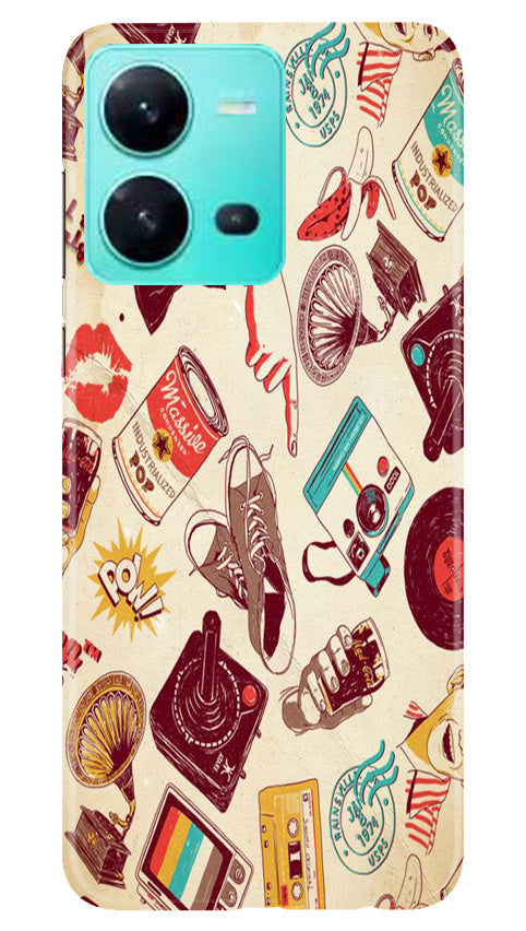 Vintage Mobile Back Case for Vivo V25 5G (Design - 35) Vintage Case for Vivo V25 5G