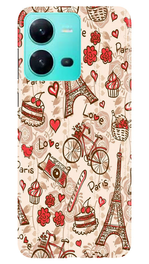 Love Paris Mobile Back Case for Vivo V25 5G (Design - 103) Love Paris Case for Vivo V25 5G (Design - 103)