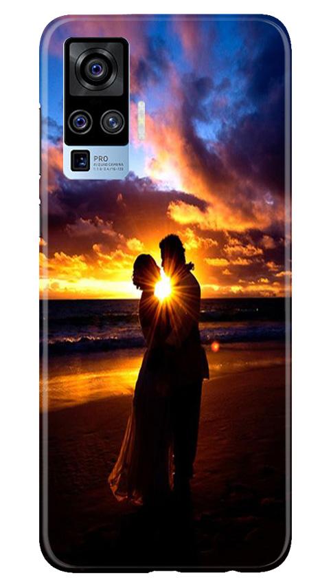 Couple Sea shore Mobile Back Case for Vivo X50 Pro (Design - 13) Couple Sea shore Case for Vivo X50 Pro