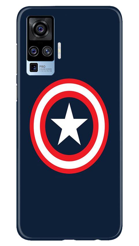 Captain America Mobile Back Case for Vivo X50 Pro (Design - 42) Captain America Case for Vivo X50 Pro