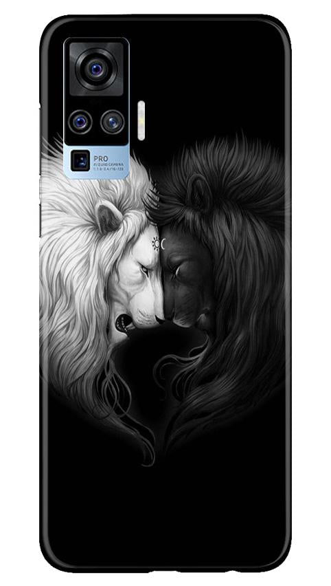 Dark White Lion Mobile Back Case for Vivo X50 Pro (Design - 140) Dark White Lion Case for Vivo X50 Pro (Design - 140)