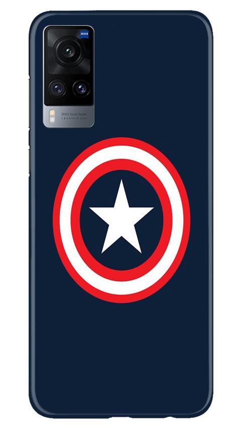 Captain America Mobile Back Case for Vivo X60 (Design - 42) Captain America Case for Vivo X60