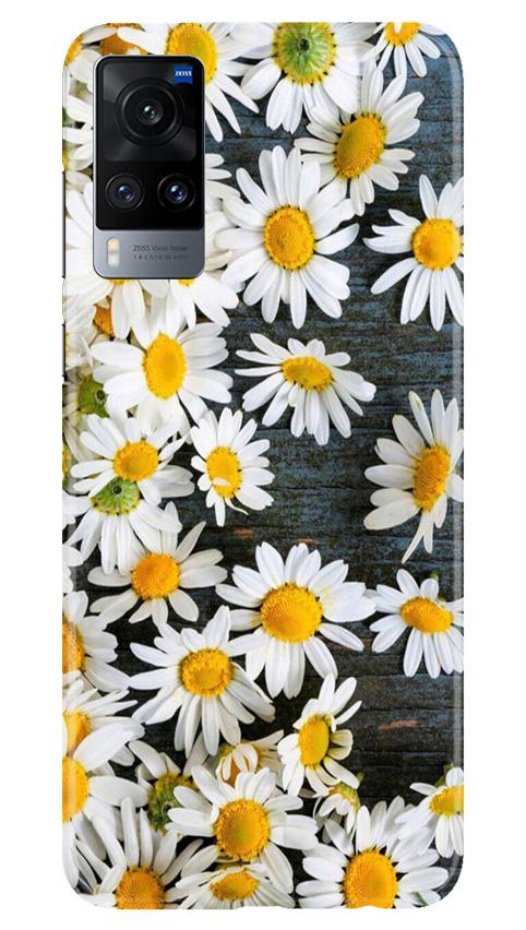 White flowers2 Mobile Back Case for Vivo X60 (Design - 62) White flowers2 Case for Vivo X60