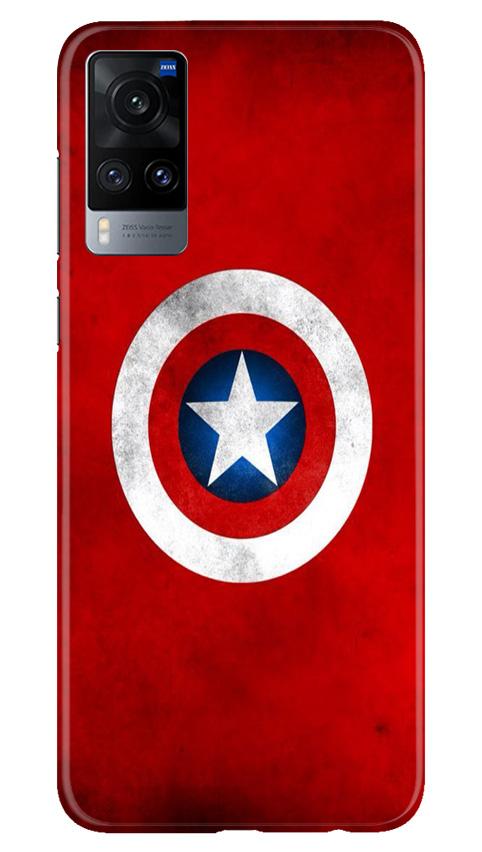 Captain America Mobile Back Case for Vivo X60 (Design - 249) Captain America Case for Vivo X60 (Design No. 249)
