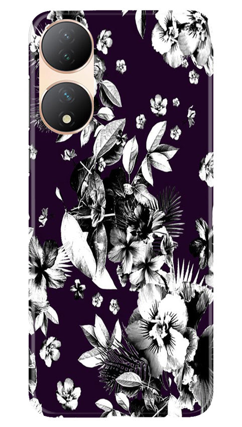 white flowers Mobile Back Case for Vivo T2 5G (Design - 7) white flowers Case for Vivo T2 5G