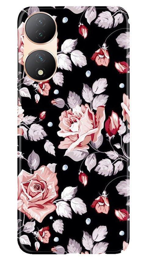 Pink rose Mobile Back Case for Vivo T2 5G (Design - 12) Pink rose Case for Vivo T2 5G