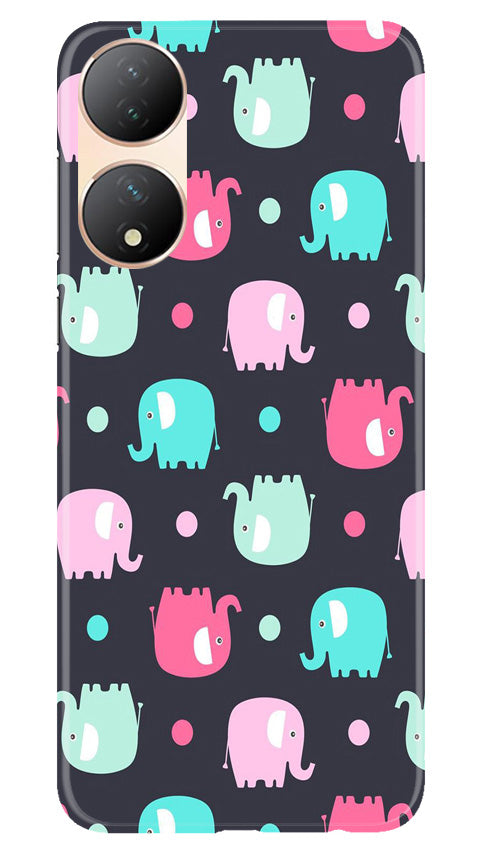 Elephant Baground Mobile Back Case for Vivo Y100 5G (Design - 44) Elephant Baground Case for Vivo Y100 5G