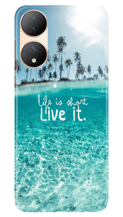 Life is short live it Mobile Back Case for Vivo T2 5G (Design - 45) Life is short live it Case for Vivo T2 5G