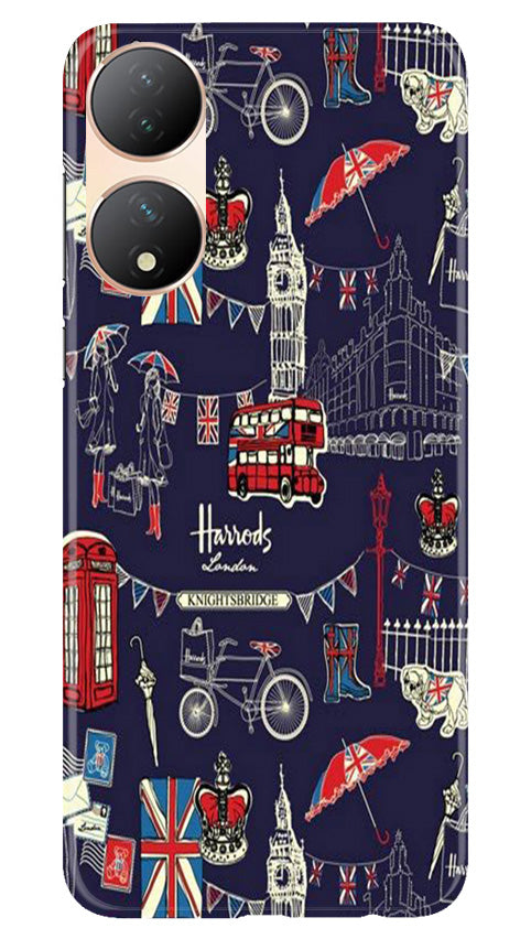 Love London Mobile Back Case for Vivo Y100 5G (Design - 75) Love London Case for Vivo Y100 5G