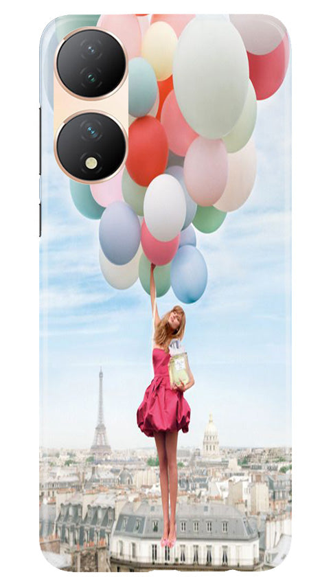 Girl with Baloon Mobile Back Case for Vivo T2 5G (Design - 84) Girl with Baloon Case for Vivo T2 5G