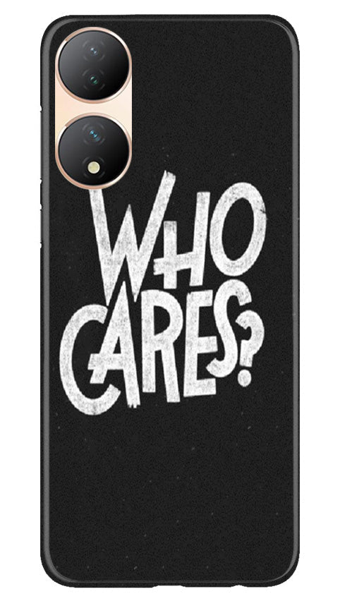 Who Cares Mobile Back Case for Vivo T2 5G (Design - 94) Who Cares Case for Vivo T2 5G