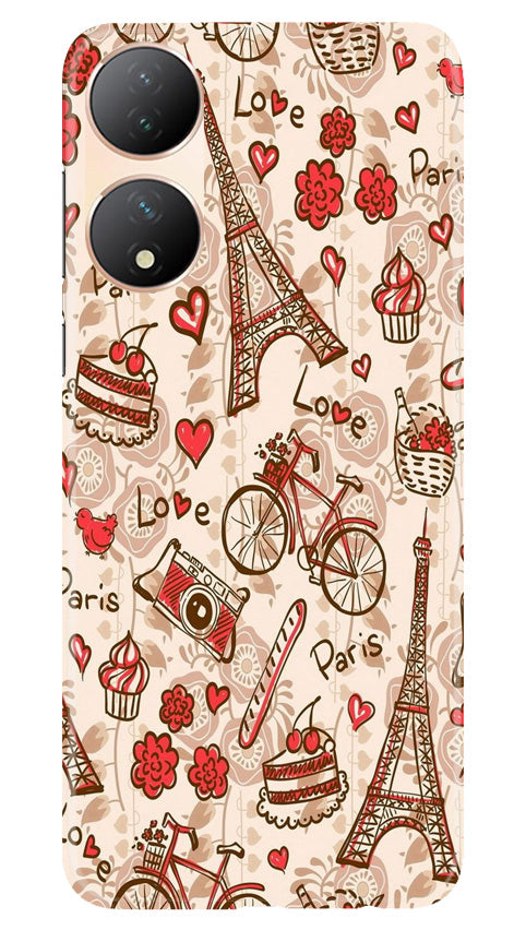 Love Paris Mobile Back Case for Vivo Y100 5G (Design - 103) Love Paris Case for Vivo Y100 5G (Design - 103)