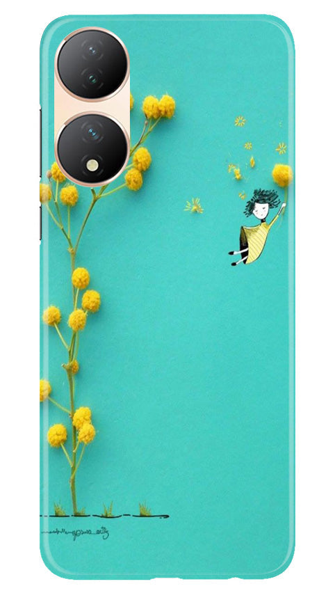 Flowers Girl Mobile Back Case for Vivo Y100 5G (Design - 185) Flowers Girl Case for Vivo Y100 5G (Design No. 185)