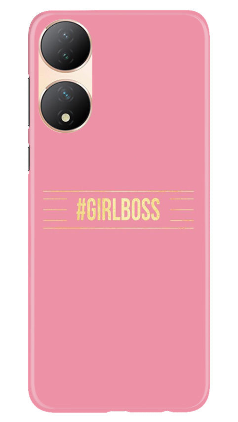 Girl Boss Pink Mobile Back Case for Vivo Y100 5G (Design - 232) Girl Boss Pink Case for Vivo Y100 5G (Design No. 232)