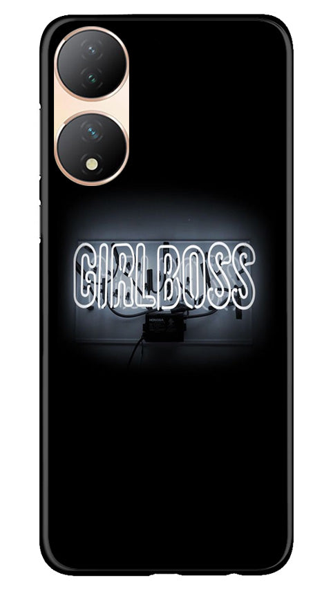 Girl Boss Black Mobile Back Case for Vivo Y100 5G (Design - 237) Girl Boss Black Case for Vivo Y100 5G (Design No. 237)