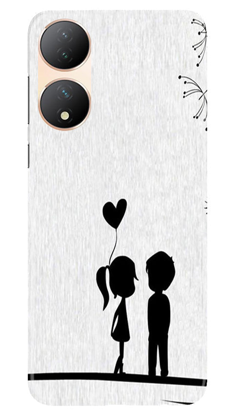 Cute Kid Couple Mobile Back Case for Vivo Y100 5G (Design - 252) Cute Kid Couple Case for Vivo Y100 5G (Design No. 252)