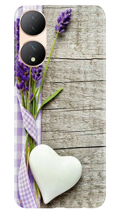 White Heart Mobile Back Case for Vivo T2 5G (Design - 260) White Heart Case for Vivo T2 5G (Design No. 260)