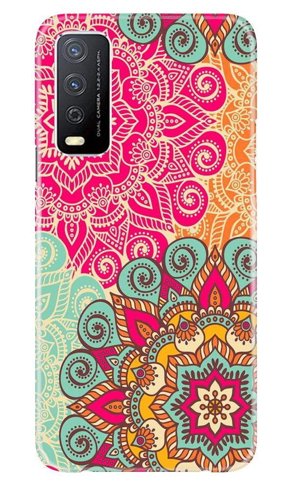 Rangoli art Mobile Back Case for Vivo Y12s (Design - 6) Rangoli art Case for Vivo Y12s