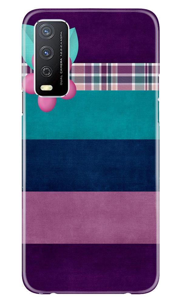 Purple Blue Mobile Back Case for Vivo Y12s (Design - 37) Purple Blue Case for Vivo Y12s