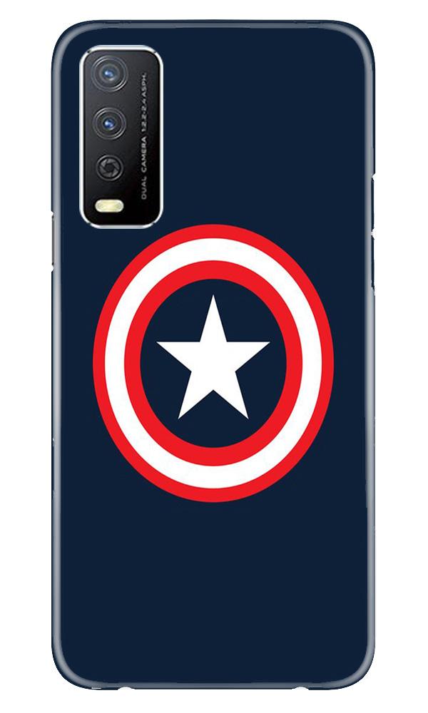 Captain America Mobile Back Case for Vivo Y12s (Design - 42) Captain America Case for Vivo Y12s