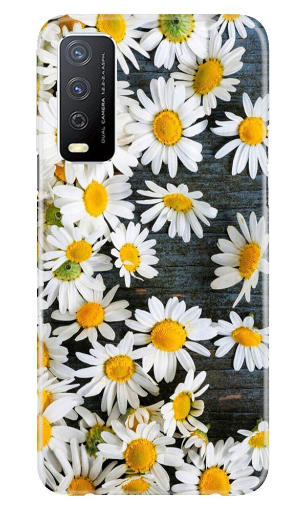 White flowers2 Mobile Back Case for Vivo Y12s (Design - 62) White flowers2 Case for Vivo Y12s