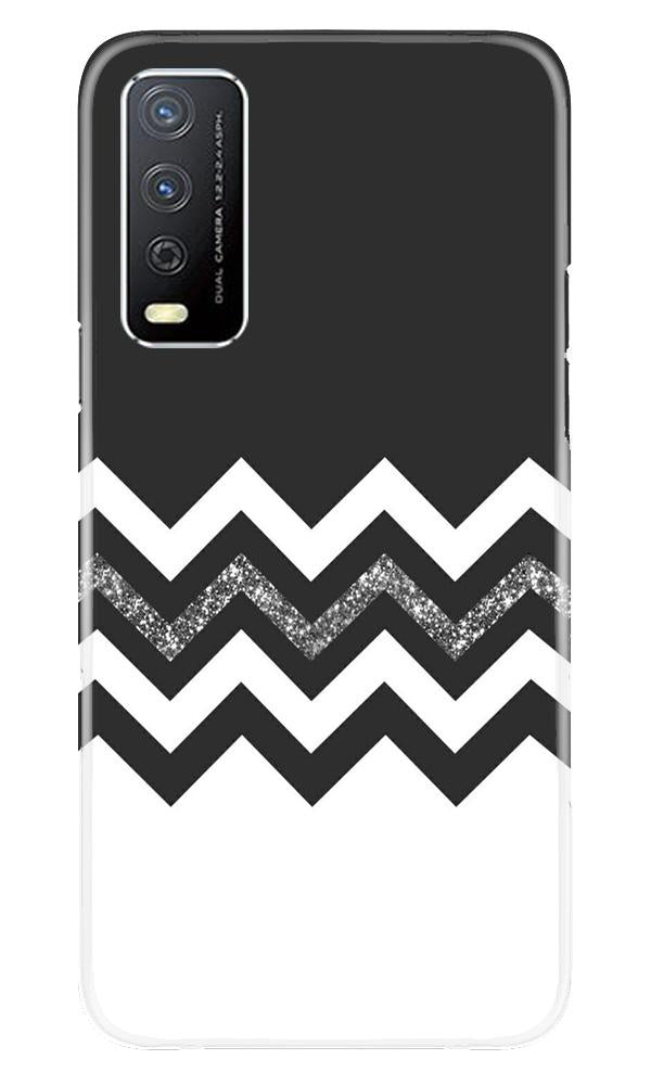 Black white Pattern2Mobile Back Case for Vivo Y12s (Design - 83) Black white Pattern2Case for Vivo Y12s