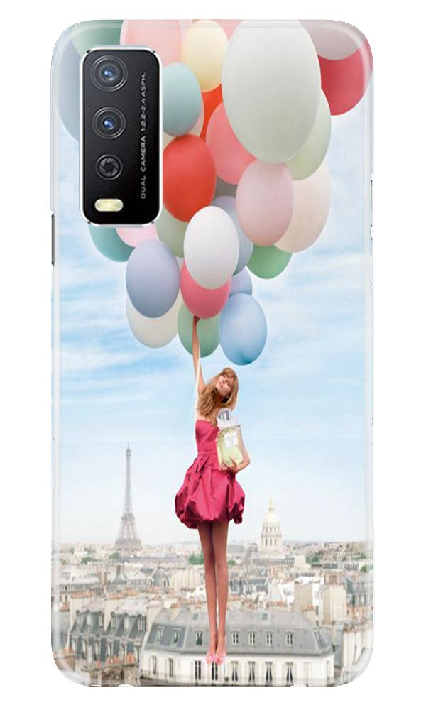 Girl with Baloon Mobile Back Case for Vivo Y12s (Design - 84) Girl with Baloon Case for Vivo Y12s