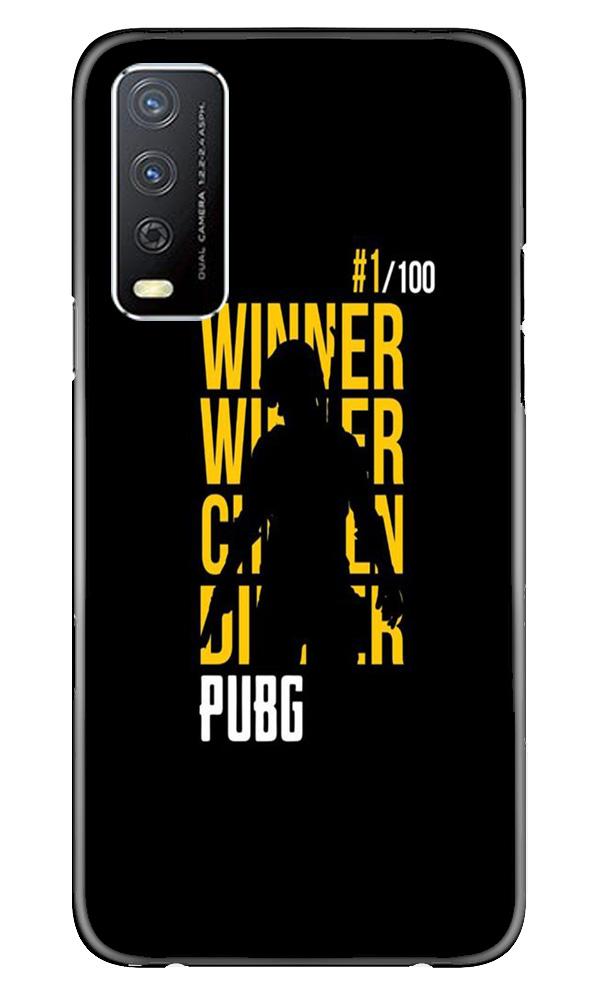 Pubg Winner Winner Mobile Back Case for Vivo Y12s (Design - 177) Pubg Winner Winner Case for Vivo Y12s (Design - 177)