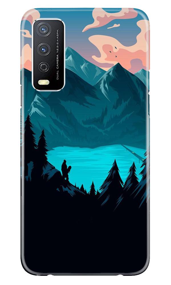 Mountains Mobile Back Case for Vivo Y12s (Design - 186) Mountains Case for Vivo Y12s (Design - 186)