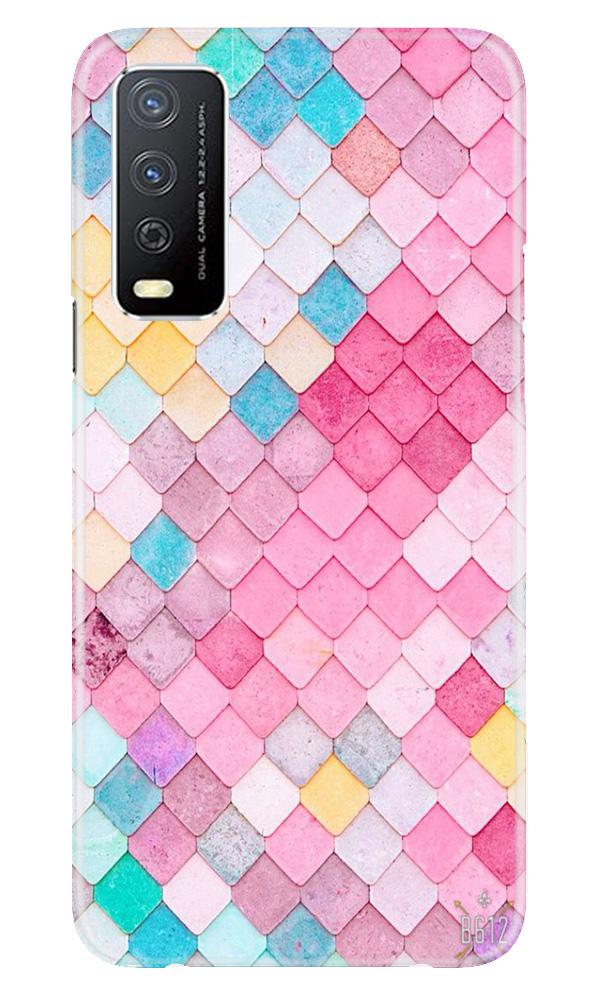 Pink Pattern Mobile Back Case for Vivo Y12s (Design - 215) Pink Pattern Case for Vivo Y12s (Design No. 215)